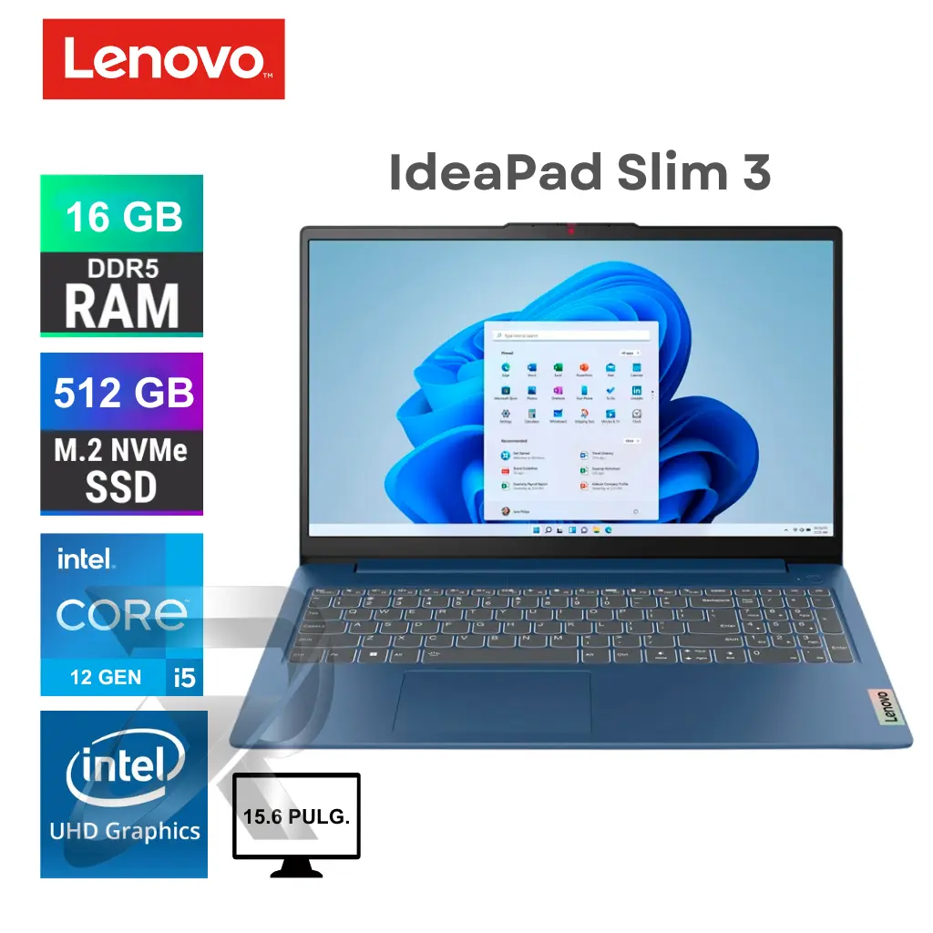 Laptop Lenovo Ideapad Slim 3 15IAH8 (83ER001DLM)