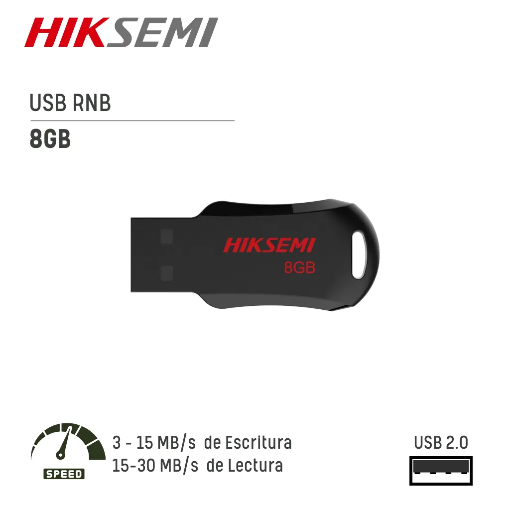Memoria USB 2.0 Hiksemi 8GB RNB (HS-USB-M200R 8G)