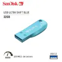 Memoria USB 3.2 Sandisk 32GB Ultra Shift Blue (SDCZ410-032G-G46BB)